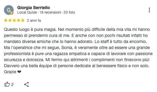 Recensione Google di Giorgia Serriello