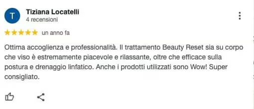 Recensione Google di Tiziana Locatelli